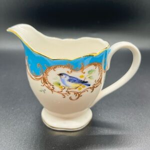 Grace Teaware Royal Blue Birds Creamer